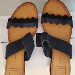 Dolce Vita Black Tan Women's Sandals